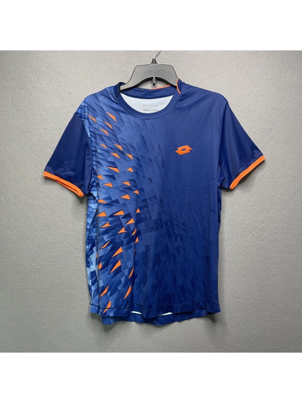 Lotto Mens Blue Graphic Tennis T-Shirt EU M USA S Activewear Sportswear